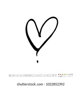 Heart pattern / Hand drawn heart sketch - vector