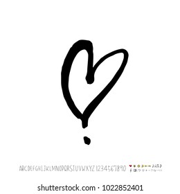 Heart pattern / Hand drawn heart sketch - vector