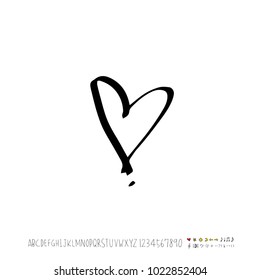 Heart pattern / Hand drawn heart sketch - vector