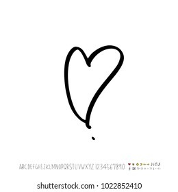 Heart pattern / Hand drawn heart sketch - vector
