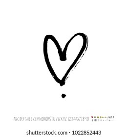 Heart pattern / Hand drawn heart sketch - vector