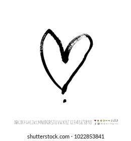 Heart pattern / Hand drawn heart sketch - vector