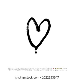 Heart pattern / Hand drawn heart sketch - vector