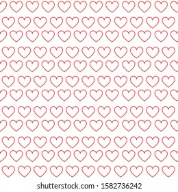 Heart Pattern. Hearts lines For Valentine's Day card or wrapping paper. Vector illustration