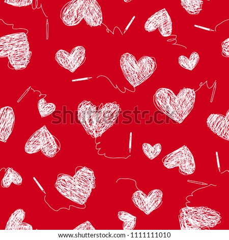 Heart pattern illustration.
I made a heart type a pattern.
