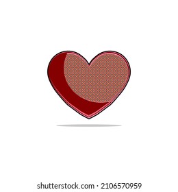 a heart with a pattern inside.signs and symbols.vector illustration.isolated on a white background.eps10.