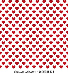 Heart pattern love background on white background.