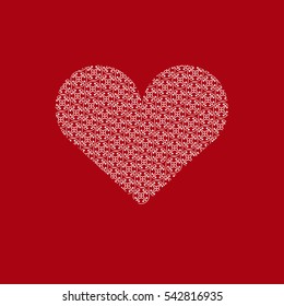 Heart pattern. Love sign. Vector illustration. For Valentines day.