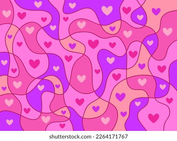 Herzmuster mit vielen Formen, Valentinstag-Hintergrund