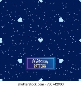 Heart pattern on dark blue background.