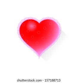 Heart with pattern on a isolated background