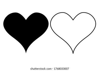Heart pattern on a white background. Valentine's Day. Love Vector illustration.