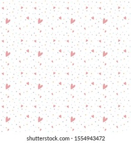 Heart Pattern. Pink and Red. Valentine's Day
