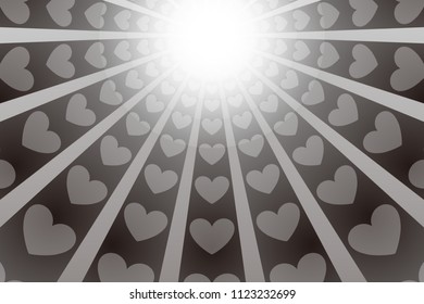 Heart pattern radiation, concentration line, cartoon, animation, expression, effect, radial, radiation,