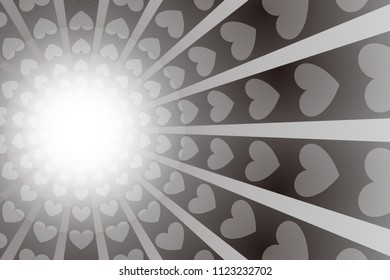 Heart pattern radiation, concentration line, cartoon, animation, expression, effect, radial, radiation,