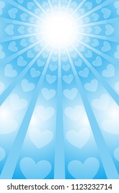 Heart pattern radiation, concentration line, cartoon, animation, expression, effect, radial, radiation,