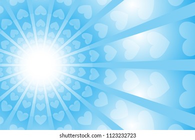 Heart pattern radiation, concentration line, cartoon, animation, expression, effect, radial, radiation,
