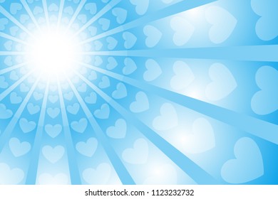 Heart pattern radiation, concentration line, cartoon, animation, expression, effect, radial, radiation,