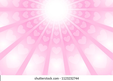 Heart pattern radiation, concentration line, cartoon, animation, expression, effect, radial, radiation,