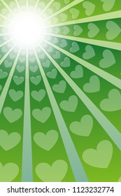 Heart pattern radiation, concentration line, cartoon, animation, expression, effect, radial, radiation,