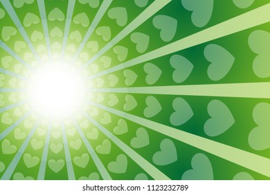 Heart pattern radiation, concentration line, cartoon, animation, expression, effect, radial, radiation,