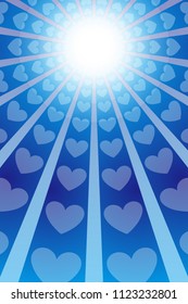 Heart pattern radiation, concentration line, cartoon, animation, expression, effect, radial, radiation,