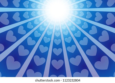Heart pattern radiation, concentration line, cartoon, animation, expression, effect, radial, radiation,