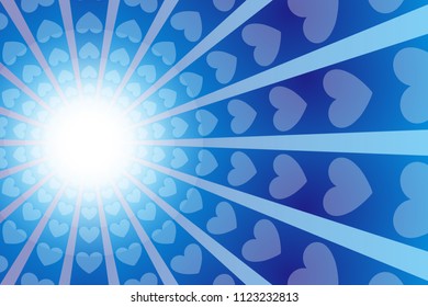 Heart pattern radiation, concentration line, cartoon, animation, expression, effect, radial, radiation,