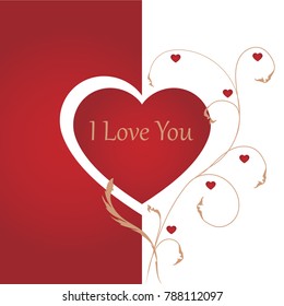 heart pattern romantic inscription