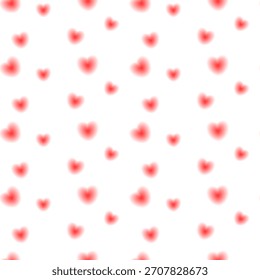 Heart pattern. Seamless pattern with abstract blurred hearts. Template for fabric, packaging, cards, screensavers, and background images.