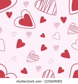 Heart pattern seamless background and holiday valentine day with vector design