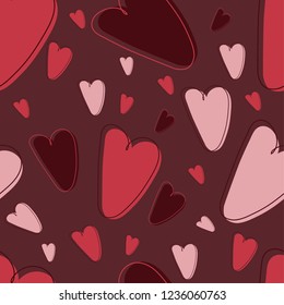Heart pattern seamless background and holiday valentine day with vector design