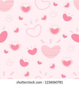 Heart pattern seamless background and holiday valentine day with vector design