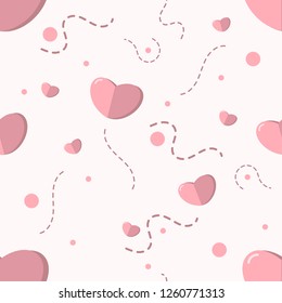 Heart pattern seamless background and holiday valentine day with vector design
