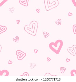 Heart pattern seamless background and holiday valentine day with vector design