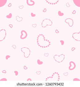 Heart pattern seamless background and holiday valentine day with vector design