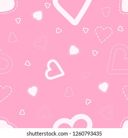 Heart pattern seamless background and holiday valentine day with vector design