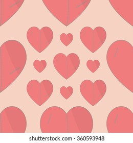 heart pattern seamless background picture valentine s day plush hearts pink image vector