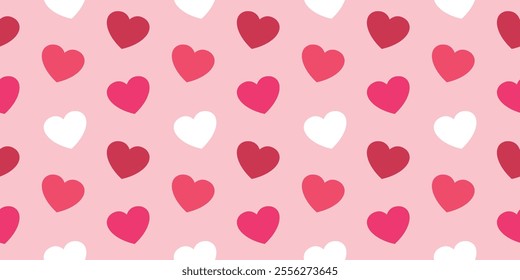 Heart pattern seamless background pink