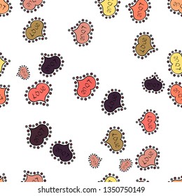 Heart pattern. Seamless Geek valentine':s day hearts background. Vector illustration. Valentine':s with white, black and pink elements.