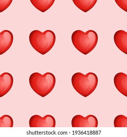 Heart pattern seamless Valentine Lover Background With Simple Red Hearts ,Pattern Heart ,Heart background, Vector 