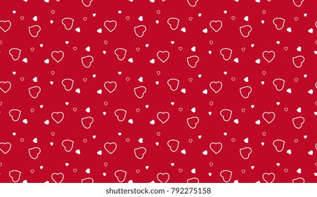 Heart pattern. Seamless vector background