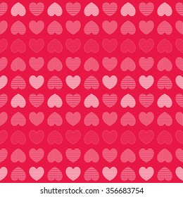 Heart pattern. Valentine pattern. Vector background.
