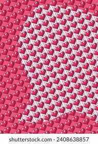 heart pattern, valentine's day, charming, hearts pattern, vector