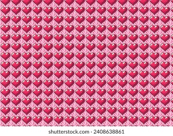 heart pattern, valentine's day, charming, hearts pattern, vector