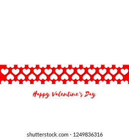 Heart Pattern for Valentine's Day. Modern and Abstract Background. Stock Vector Illustration. Minimalist Creative Design Concept