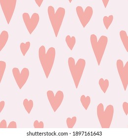 Patrón cardíaco para el día de San Valentín. Fondo sin inconveniente con papel rosa que cortó los corazones. Impresión romántica para tela, boda, reserva de recortes. 
