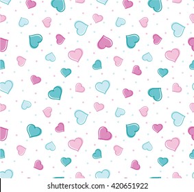Heart pattern vector / hearts background / vector hearts