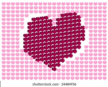 Heart pattern in a vector illustration