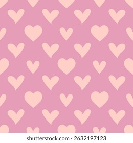 Heart pattern vector illustration. Love pattern seamless background with various heart shapes. Heart background repeat pattern design. Abstract love background.